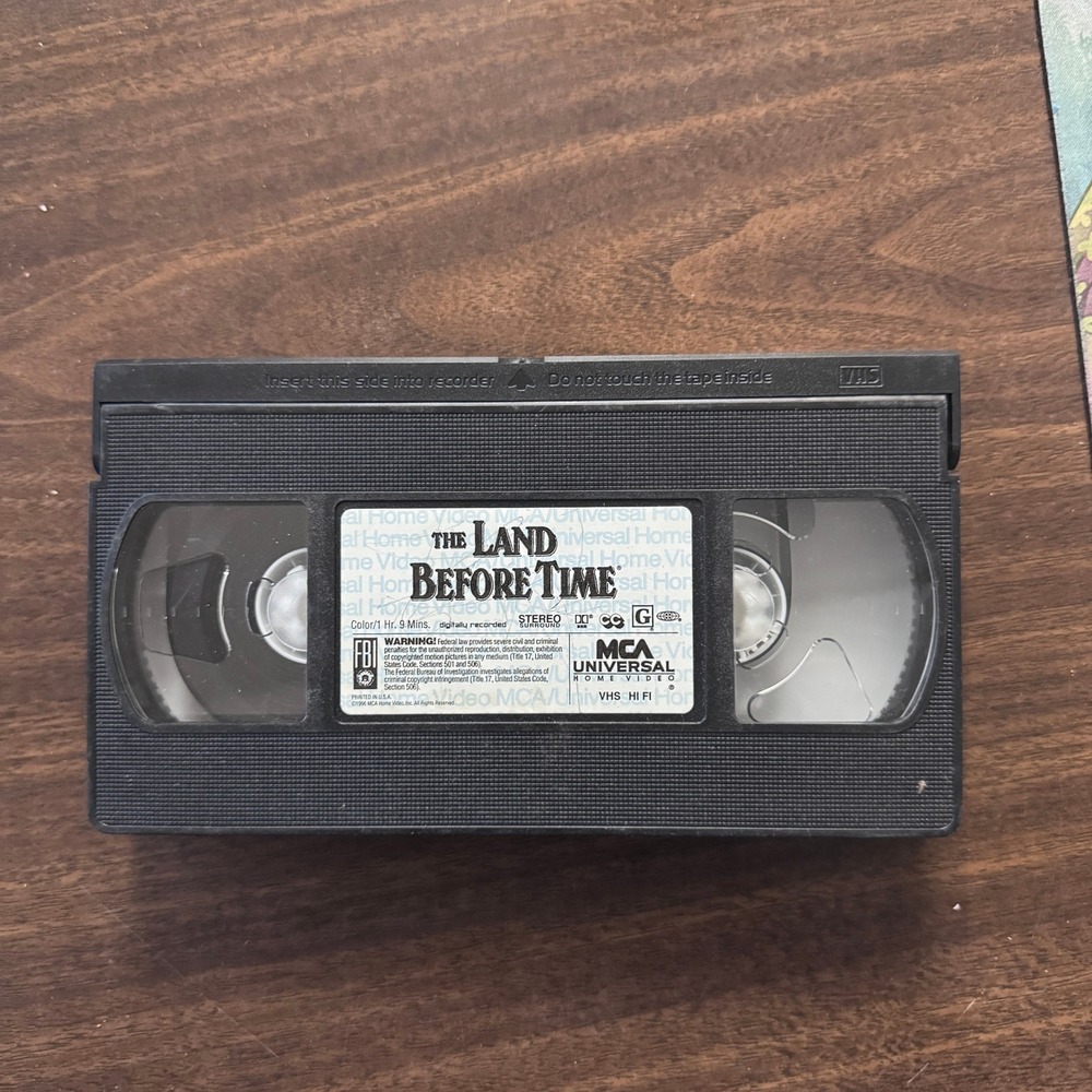 The Land Before Time VHS Movie MCA Universal Home Video Hi Fi Stereo